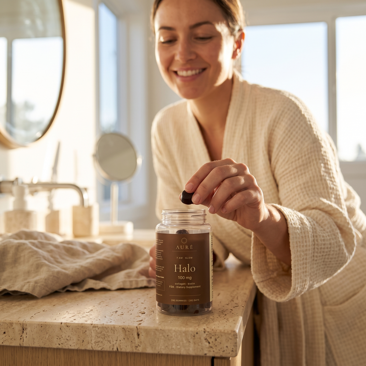 Halo 7 AM Glow Collagen Biotin Gummies