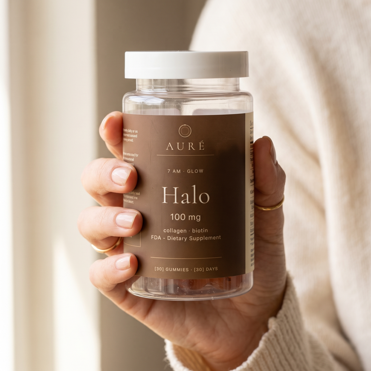 Halo 7 AM Glow Collagen Biotin Gummies