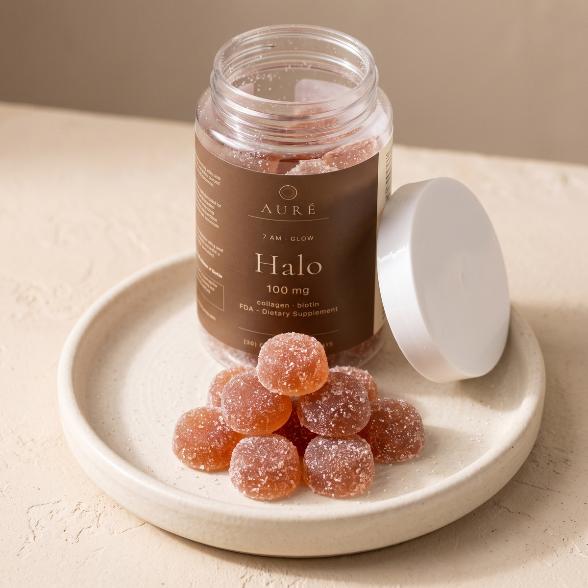 Halo 7 AM Glow Collagen Biotin Gummies
